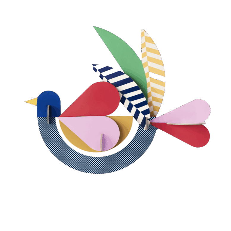 studio ROOF Wanddeko studio ROOF “Feathery Bird” | Vogel-Wanddeko aus Karton
