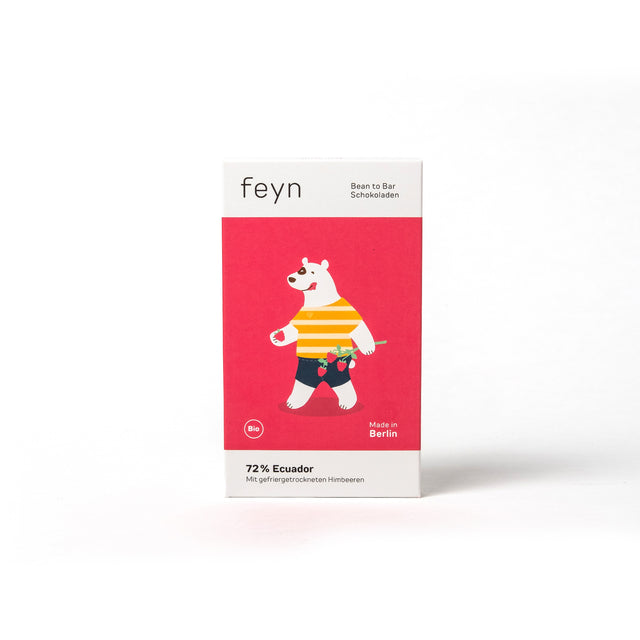 feyn Schokolade „72% Ecuador mit Himbeeren“ | Fruchtig & fein | feyn