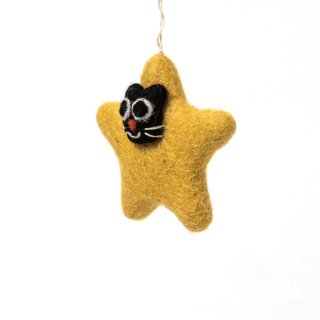 WRAP Filzanhänger WRAP “Stella, Cat Star” | Gefertigter Katzenanhänger aus Filz