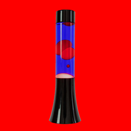 Fisura Lava Lampe Fisura "Mini" | Red & Blue | Nostalgisches Retro-Feeling
