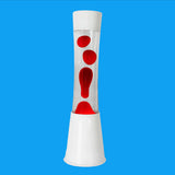 Fisura Lava Lampe Fisura "Tower" | White & Red | Beruhigend & Kultig