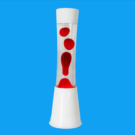 Fisura Lava Lampe Fisura "Tower" | White & Red | Beruhigend & Kultig