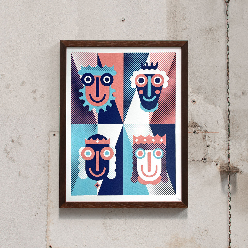 Edition SCHEE The Royal Quartet | Siebdruck | 30 x 40 cm