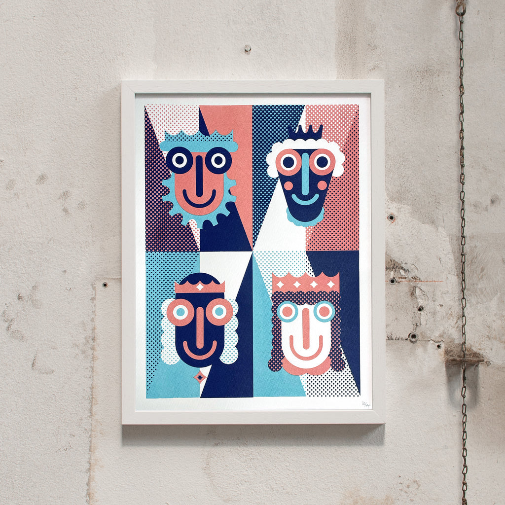 Edition SCHEE The Royal Quartet | Siebdruck | 30 x 40 cm