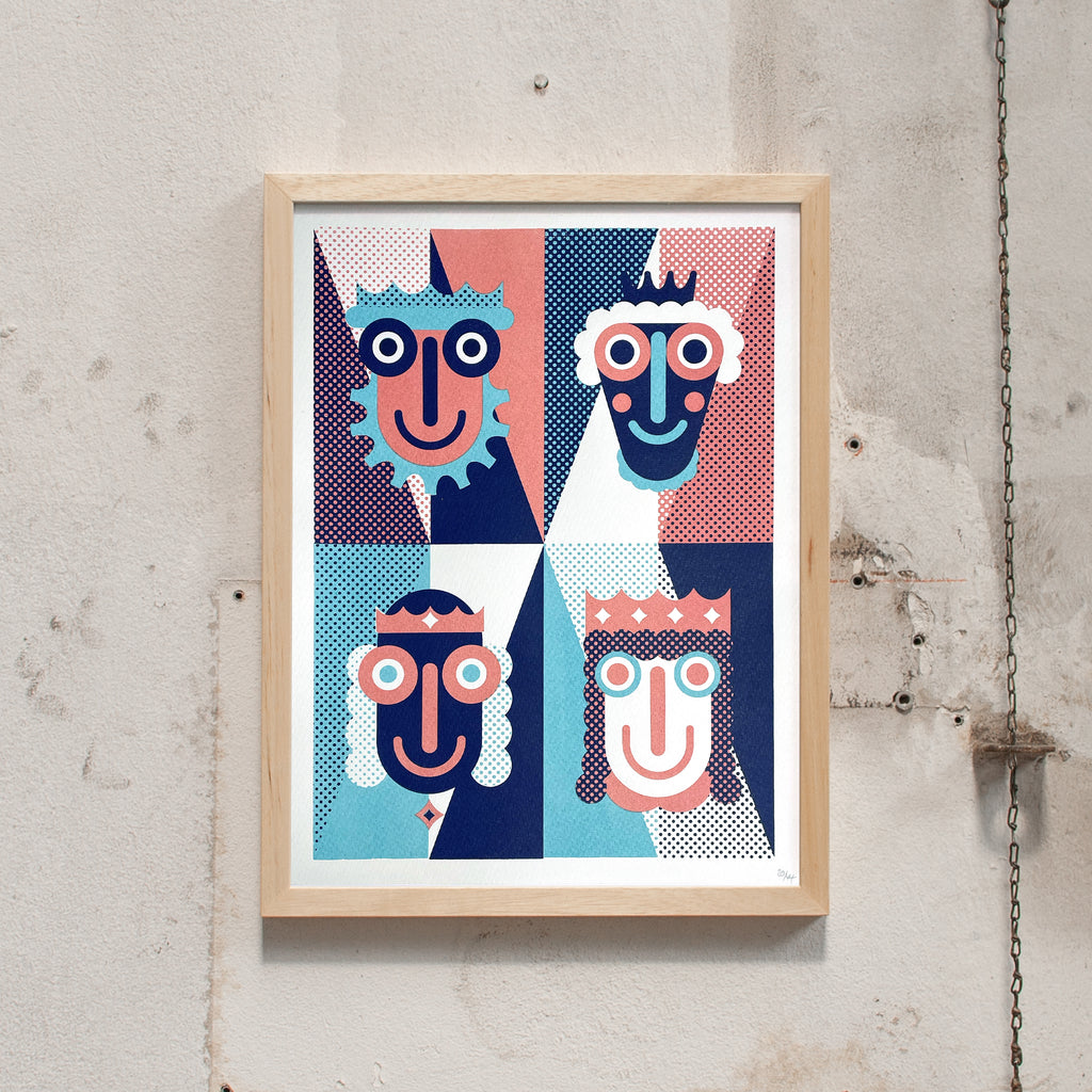 Edition SCHEE The Royal Quartet | Siebdruck | 30 x 40 cm