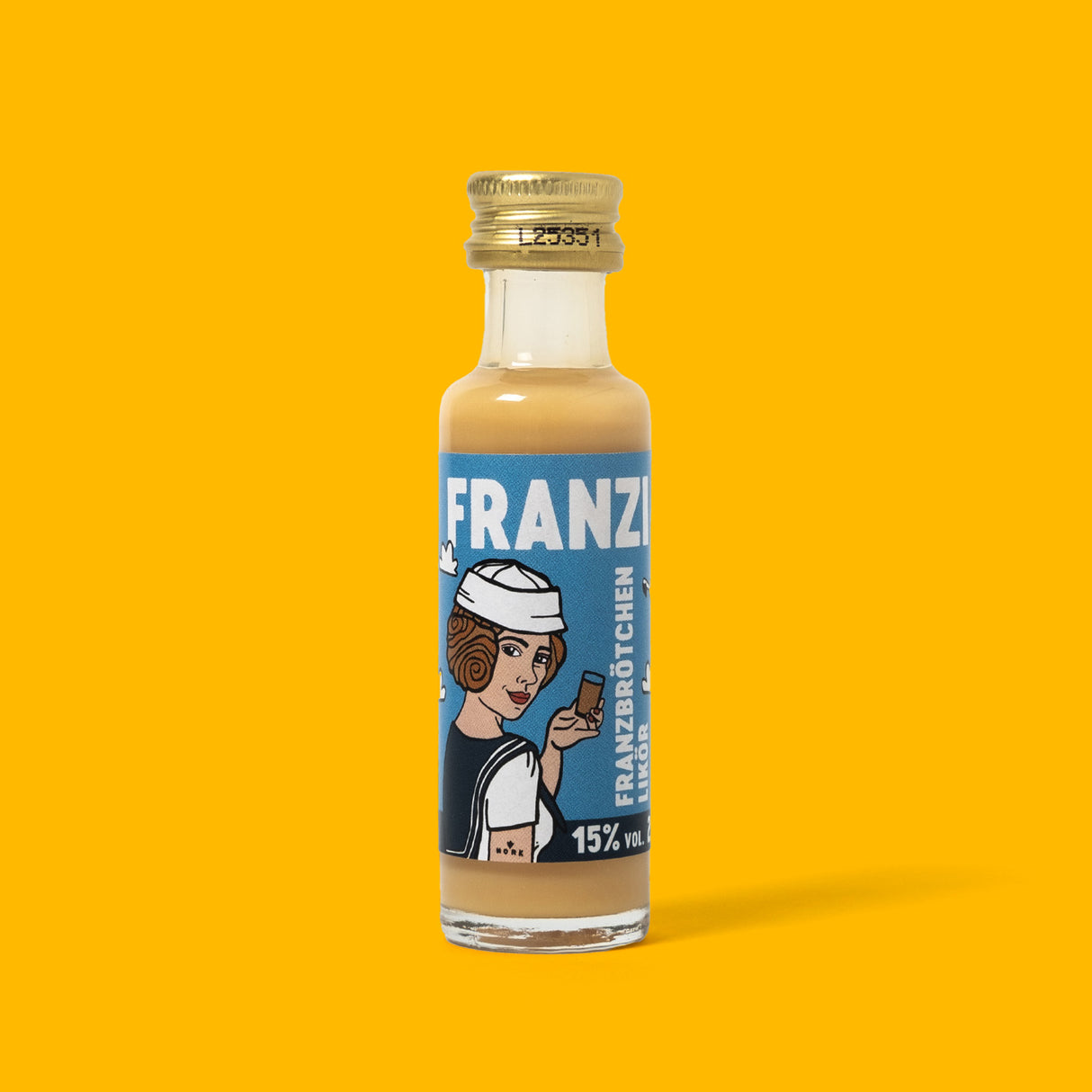 FRANZI Likör Franzi „Franzbrötchenlikör MINI“ (20ml, 15% Vol.) | Zimtiger Mini-Likör
