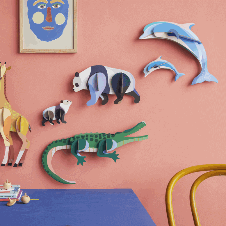studio ROOF Wanddeko studio ROOF “Dolphin Couple” | Verspielte Delfin-Deko aus Karton