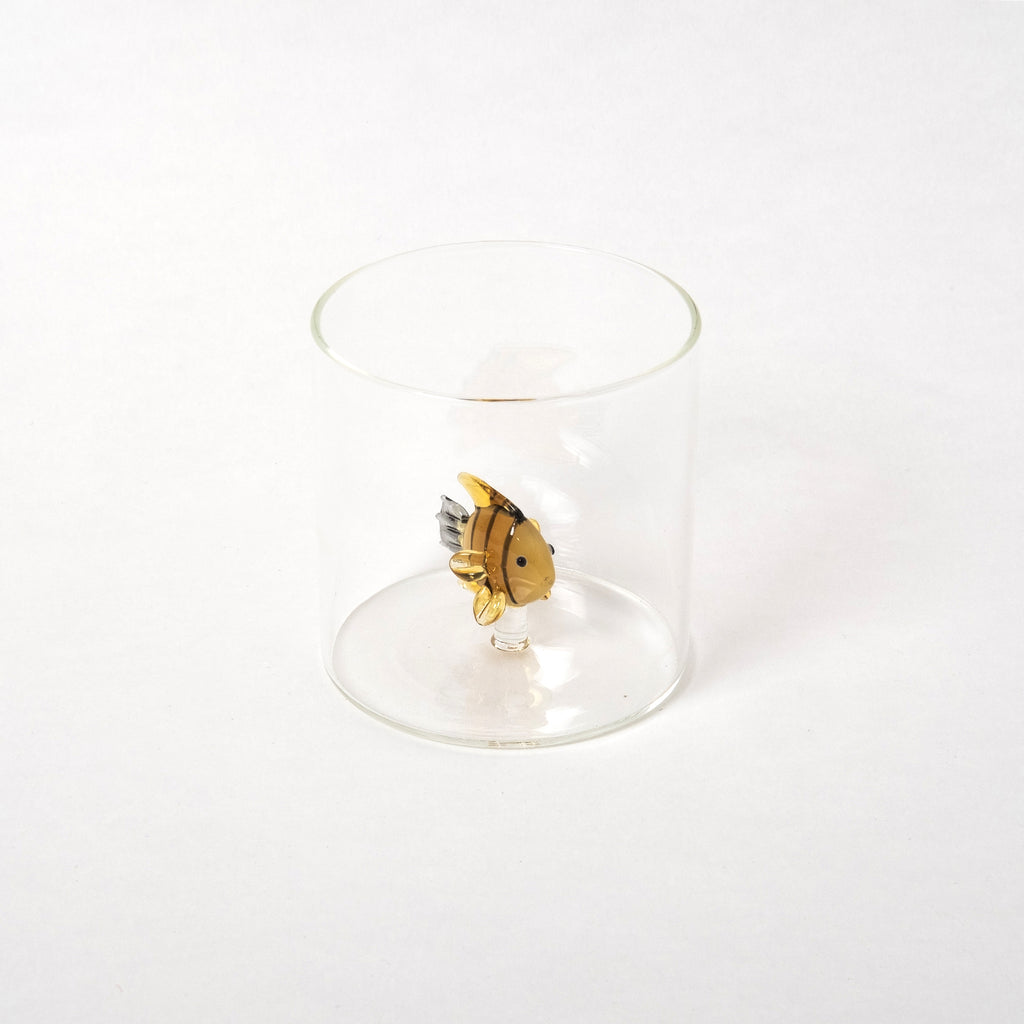 WD Lifestyle Glas “Tropenfisch Gold” (250ml) | Schimmernd & bunt | WD Lifestyle