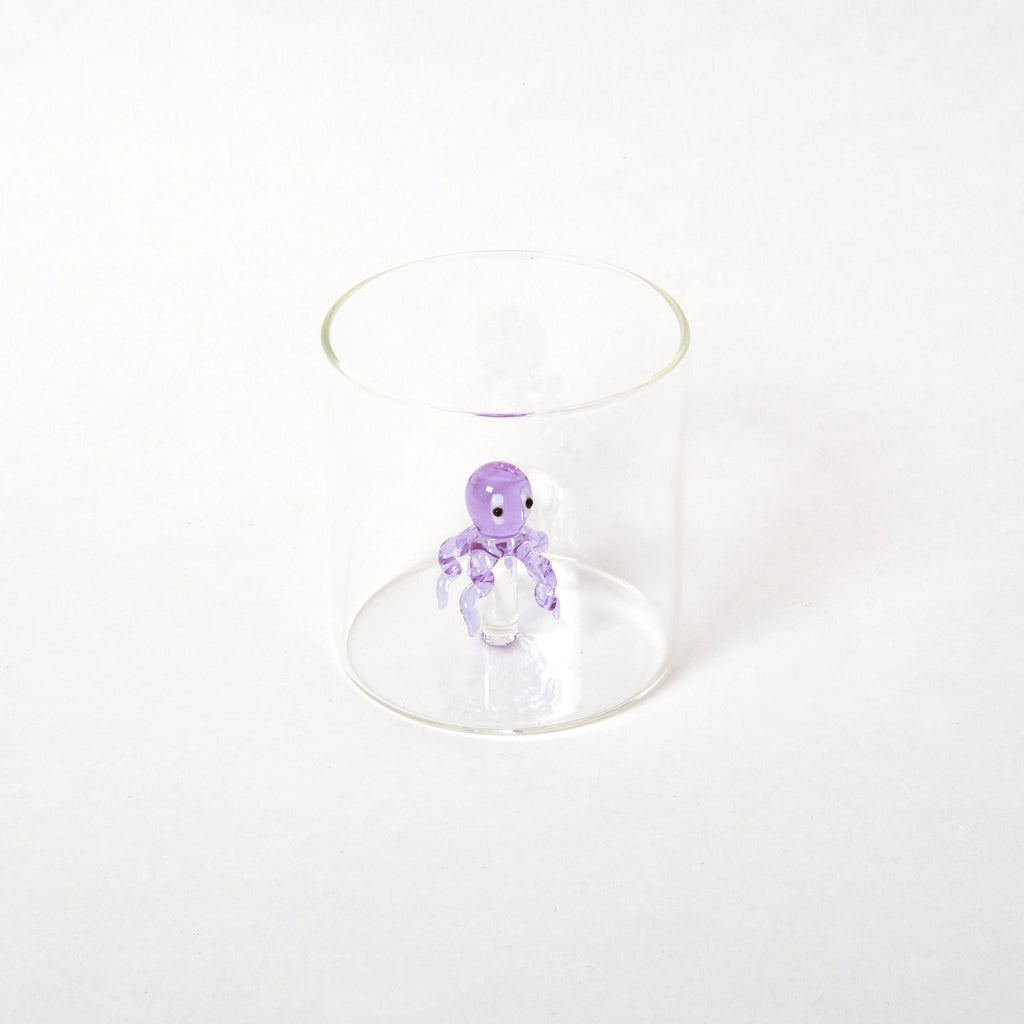 WD Lifestyle Glas “Octopus” (250ml) | Tiefseelook in Pink | WD Lifestyle