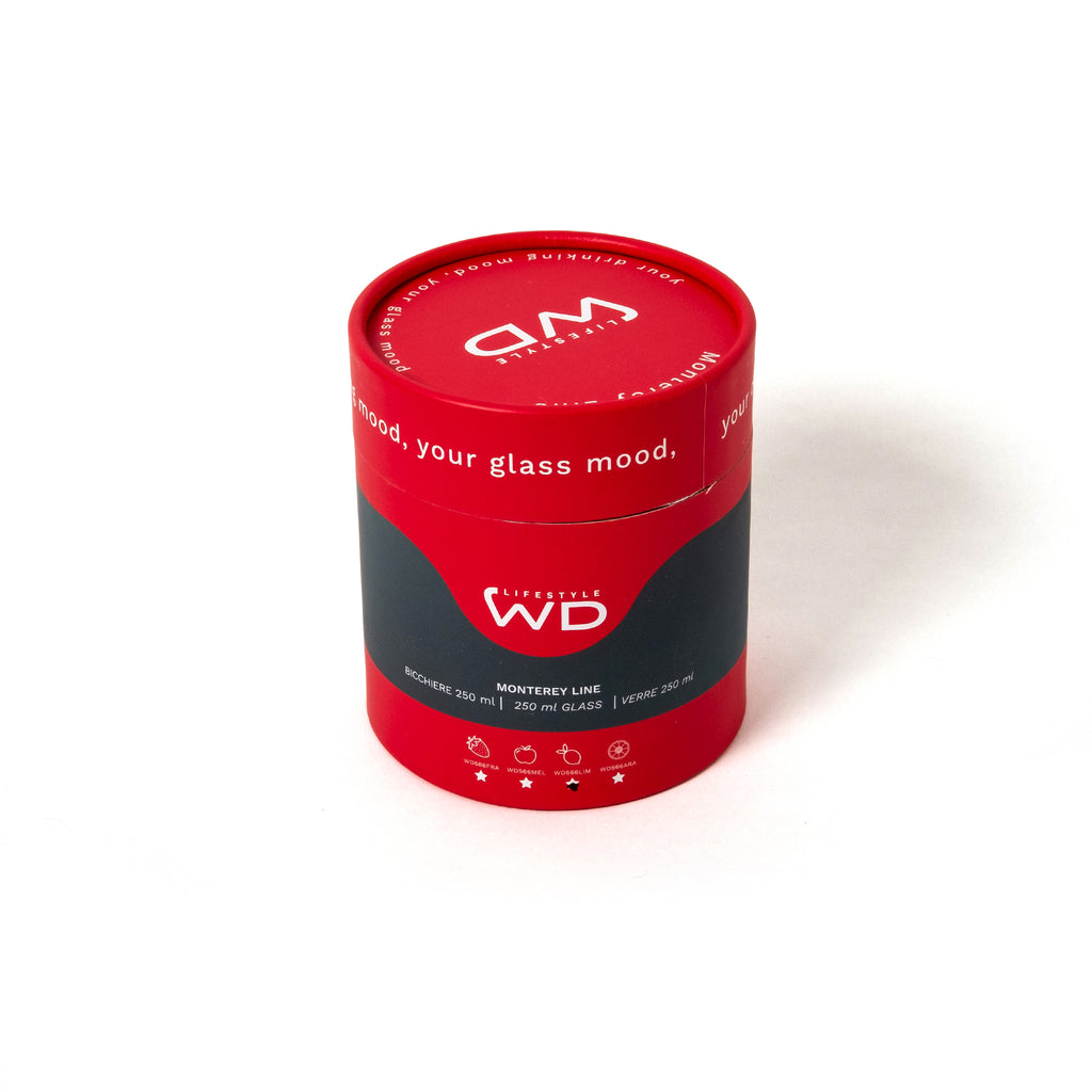 WD Lifestyle Glas “Zitrone” (250ml) | Spritziger Trinkspaß | WD Lifestyle