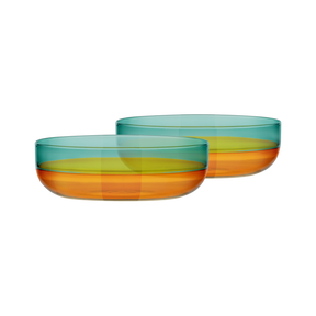 Remember Glasschalen “Amber” (2er Set) | Gelbes Retrodesign | Remember