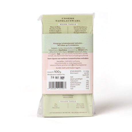 Confiserie Gmeiner Schokolade “Nougat Crunch” Vollmilch | Confiserie Gmeiner