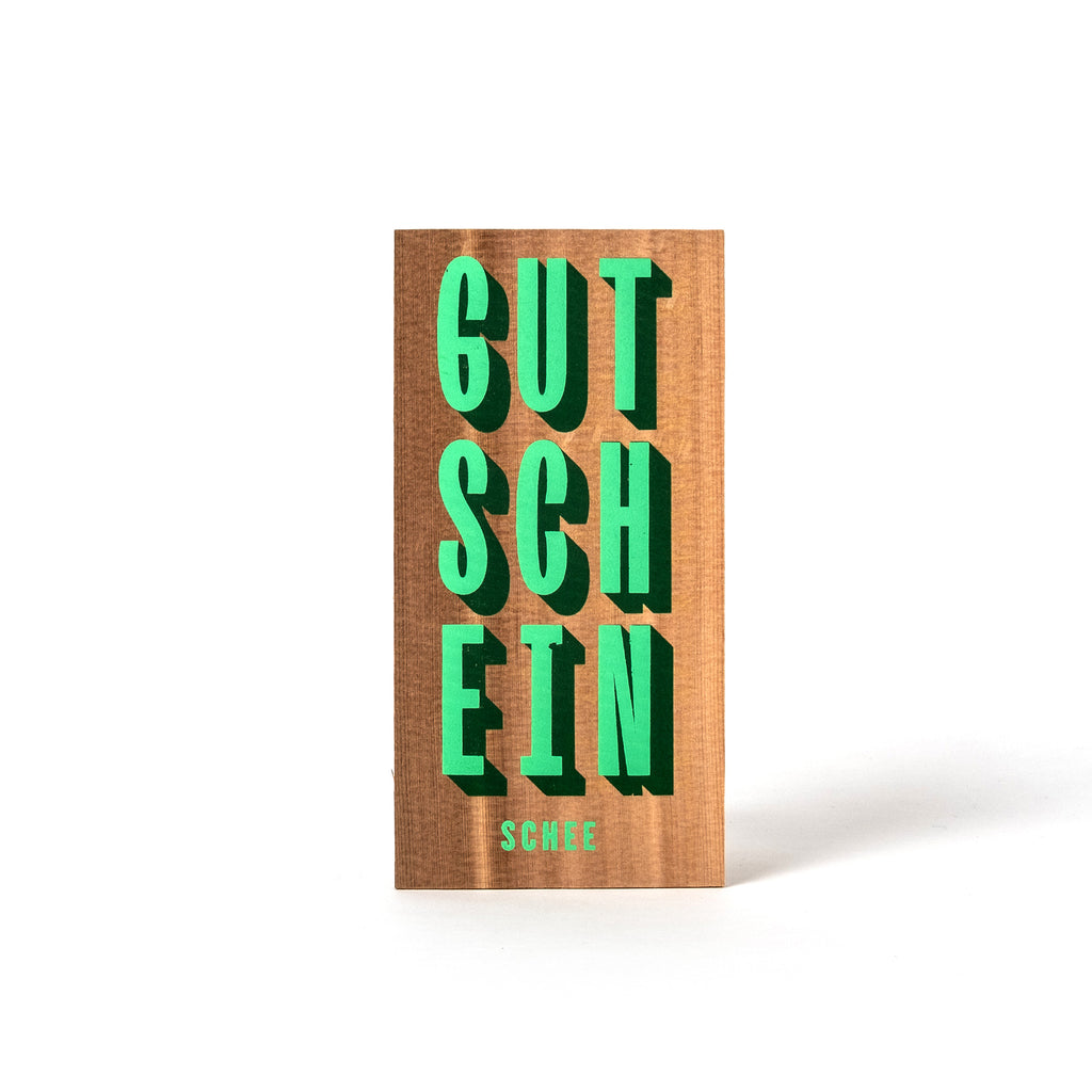 SCHEE Holzgutschein