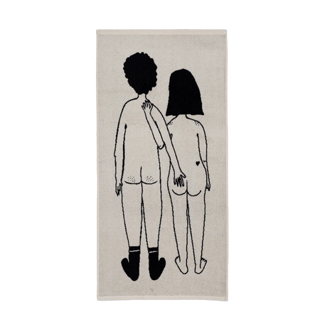 helen b Handtuch “Naked Couple Back” 50x100 cm | Design Handtuch | helen b