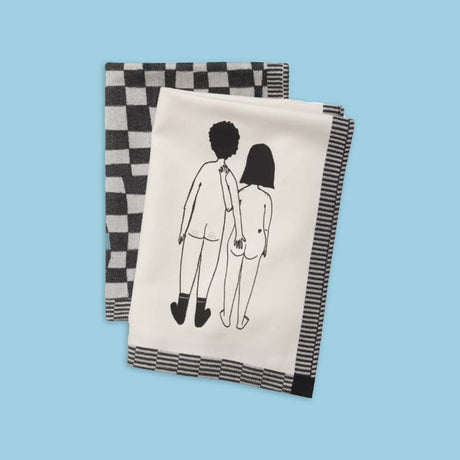 helen b Geschirrtücher helen b "Naked Couple Back / Pattern" | mit Illustrationen von Helen Blanchaert | 2 Stück