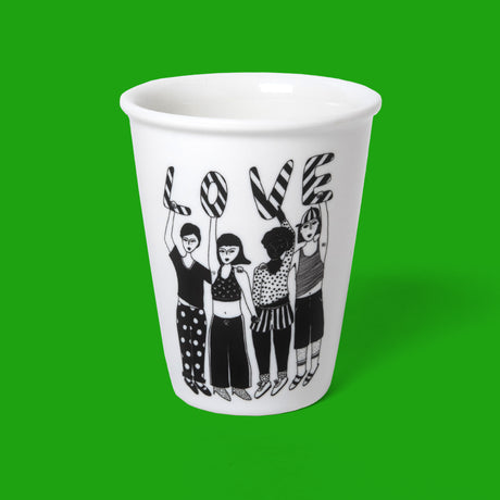 helen b Design Mug “Striped Love” | Streifenliebe mit Herz | helen b