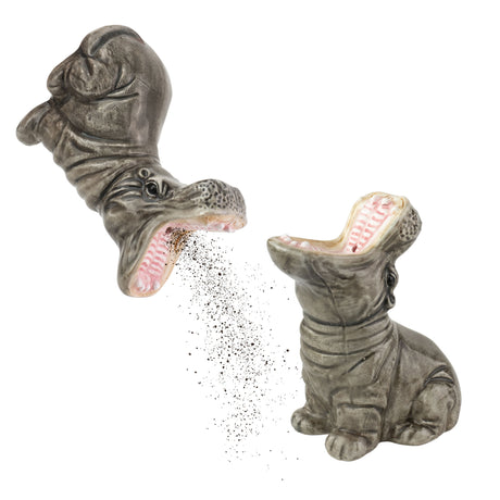 Donkey Products Salz- und Pfefferstreuer "Hungry Hippos" | handbemalt
