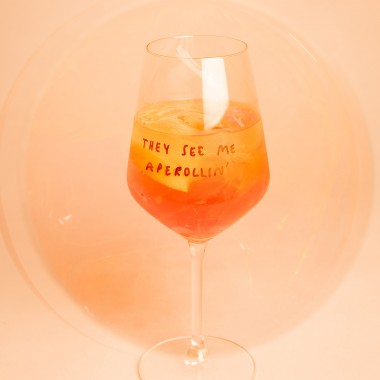 selekkt Weinglas "They see me Aperollin" | Special Edition | für Spritz-Liebende