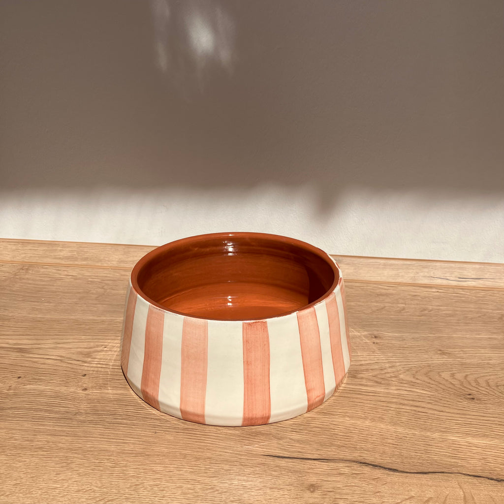 Casa Cubista Schale Bold Stripe Bowl Tapered Large (Terracotta)
