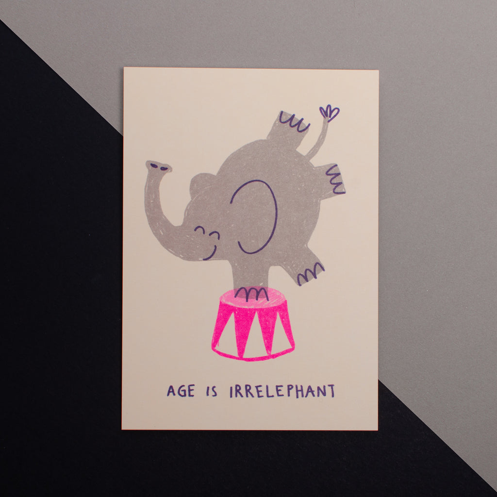 Edition SCHEE Postkarte "Age is irrelephant"
