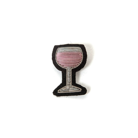 Macon&Lesquoy Brosche „Glass of Rosé“ | Handbestickt | Macon&Lesquoy