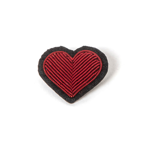 Macon&Lesquoy Brosche „Red Heart“ | Handbestickt | Macon&Lesquoy