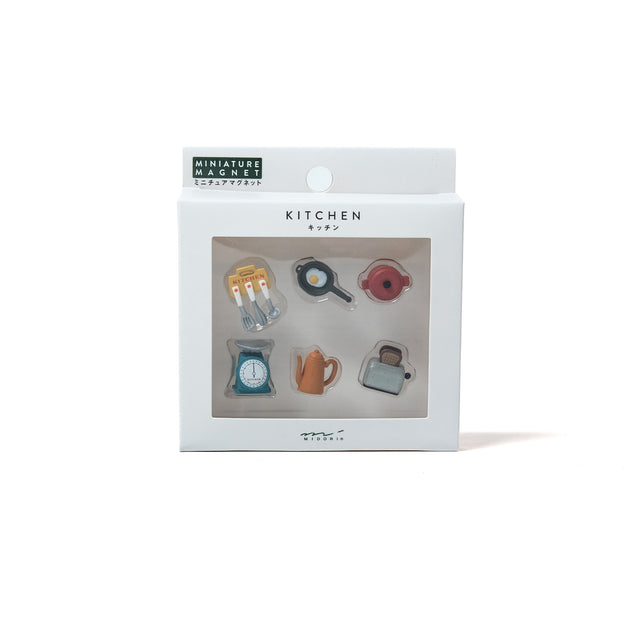 Midori Magnete „Mini Kitchen“ | 6er-Set mit Küchenmotiven | Midori