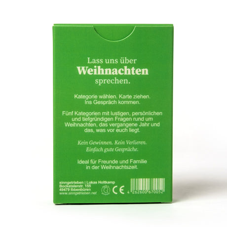 sinngetrieben Kartenspiel “Lass uns über Weihnachten sprechen” | sinngetrieben