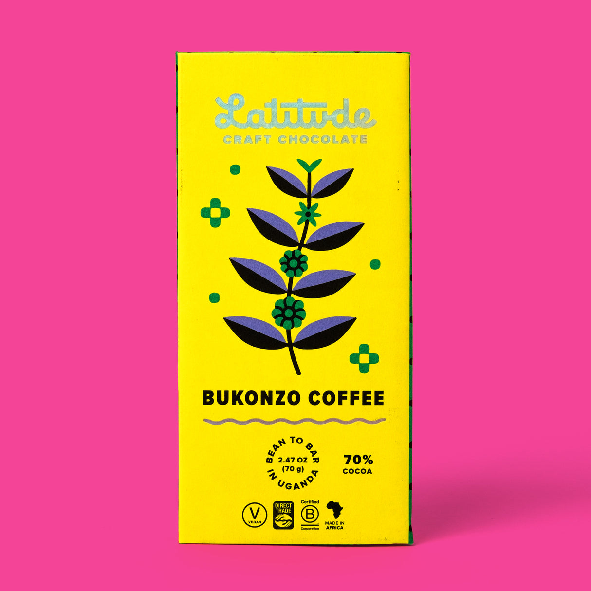 Schokolade „Bukonzo Kaffee 70%“ 70g | Mit Kaffee | Latitude