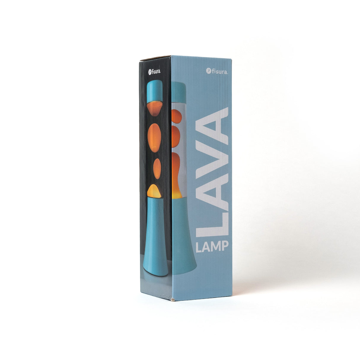 Fisura Lava Lampe „Mini Blue & Orange“ | Kompakt mit Farbe | Fisura
