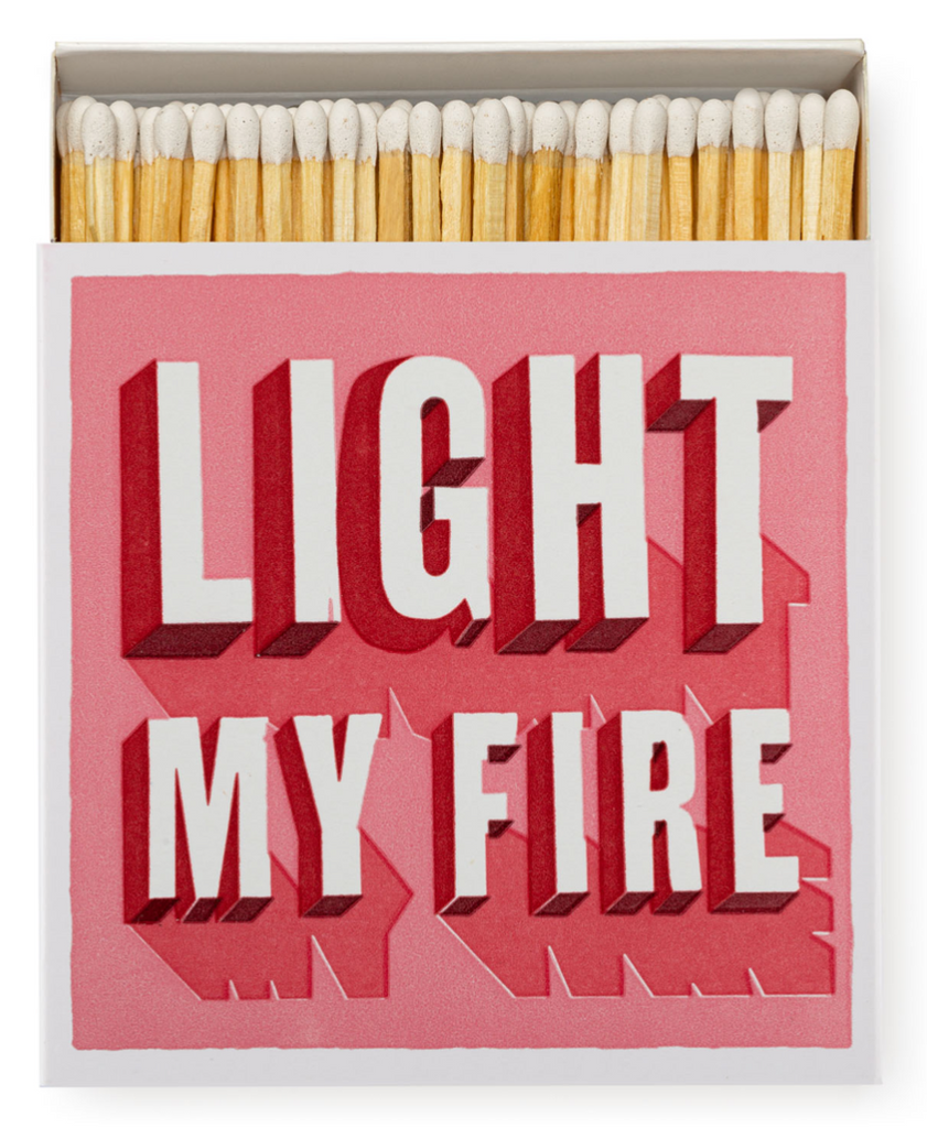Archivist Lange Streichhölzer "Light my Fire" von The Archivist | 100 Stück in Square Matchbox