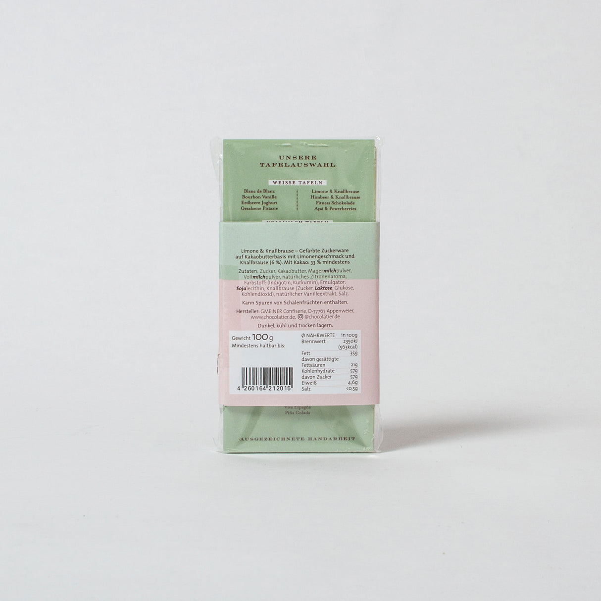 Confiserie Gmeiner Schokolade Limone Knallbrause