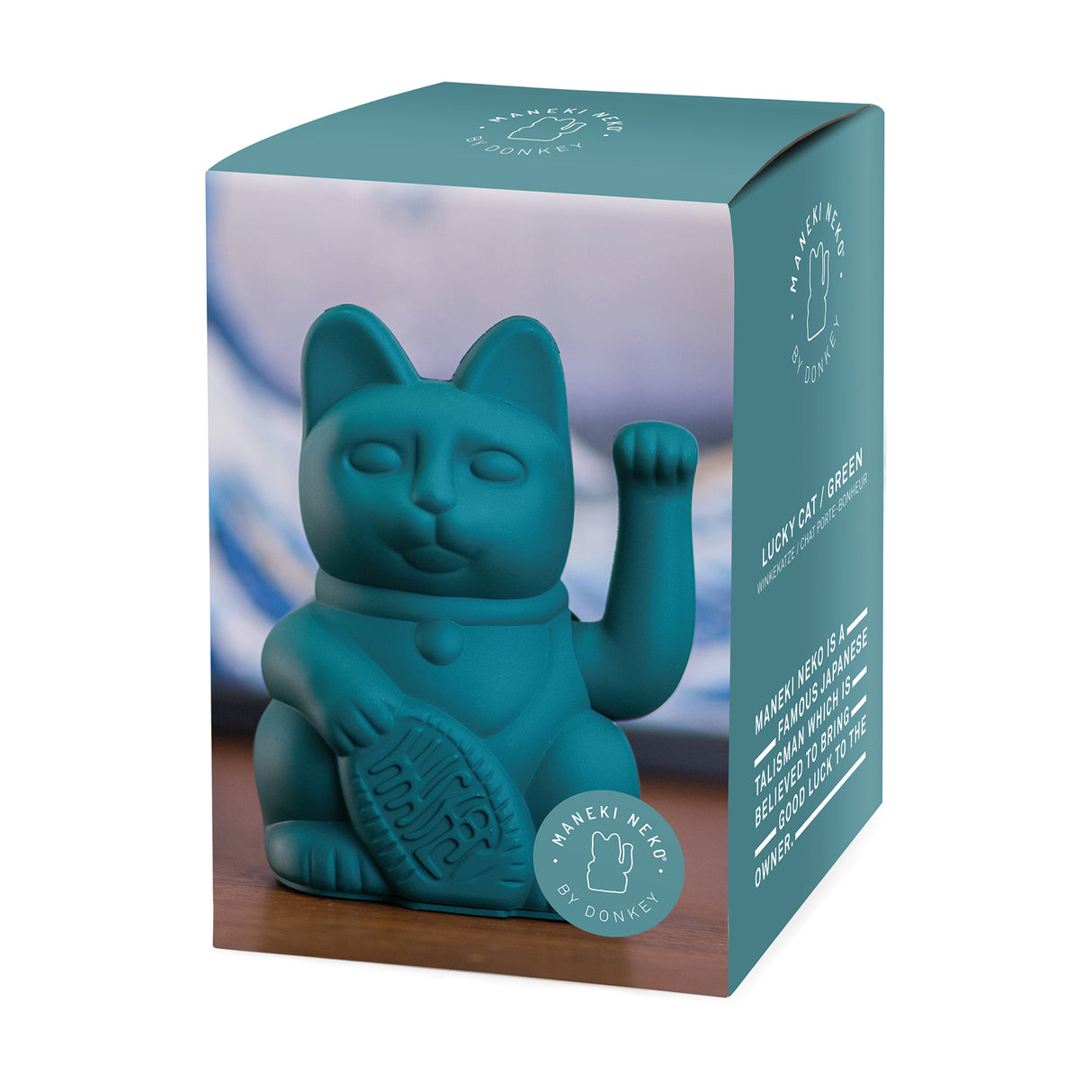 Donkey Products Winkekatze "Lucky Cat Green" | deine stylische Glücksbringerin
