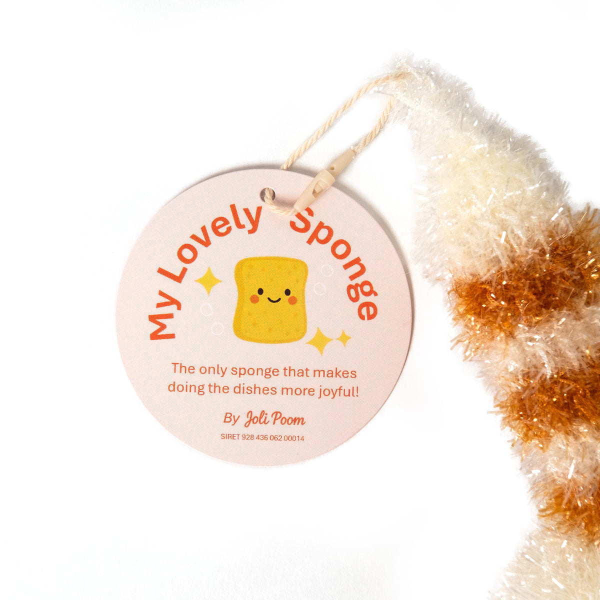 Joli Poom Schwamm “Racoon” Beige | Cooles Design | Joli Poom