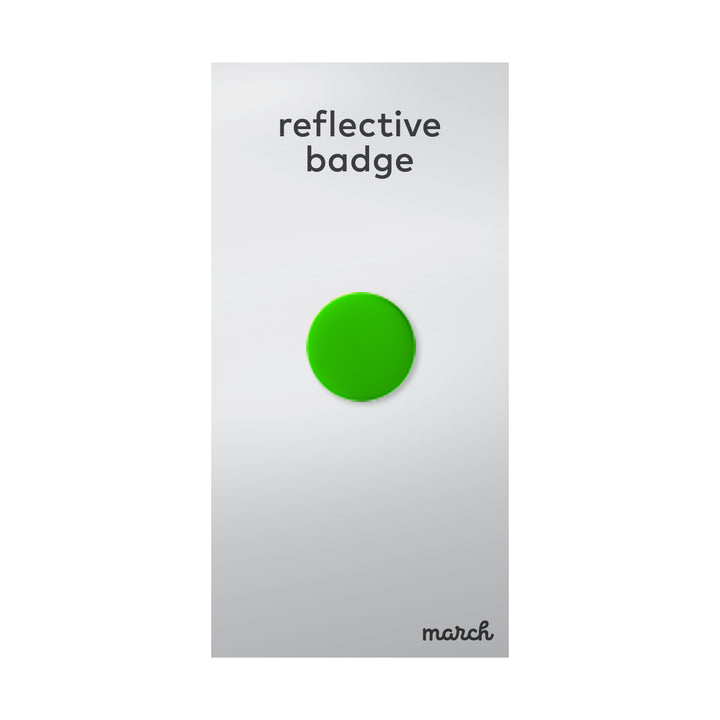 March Design Studio Reflective Badge Maxi Neon Green