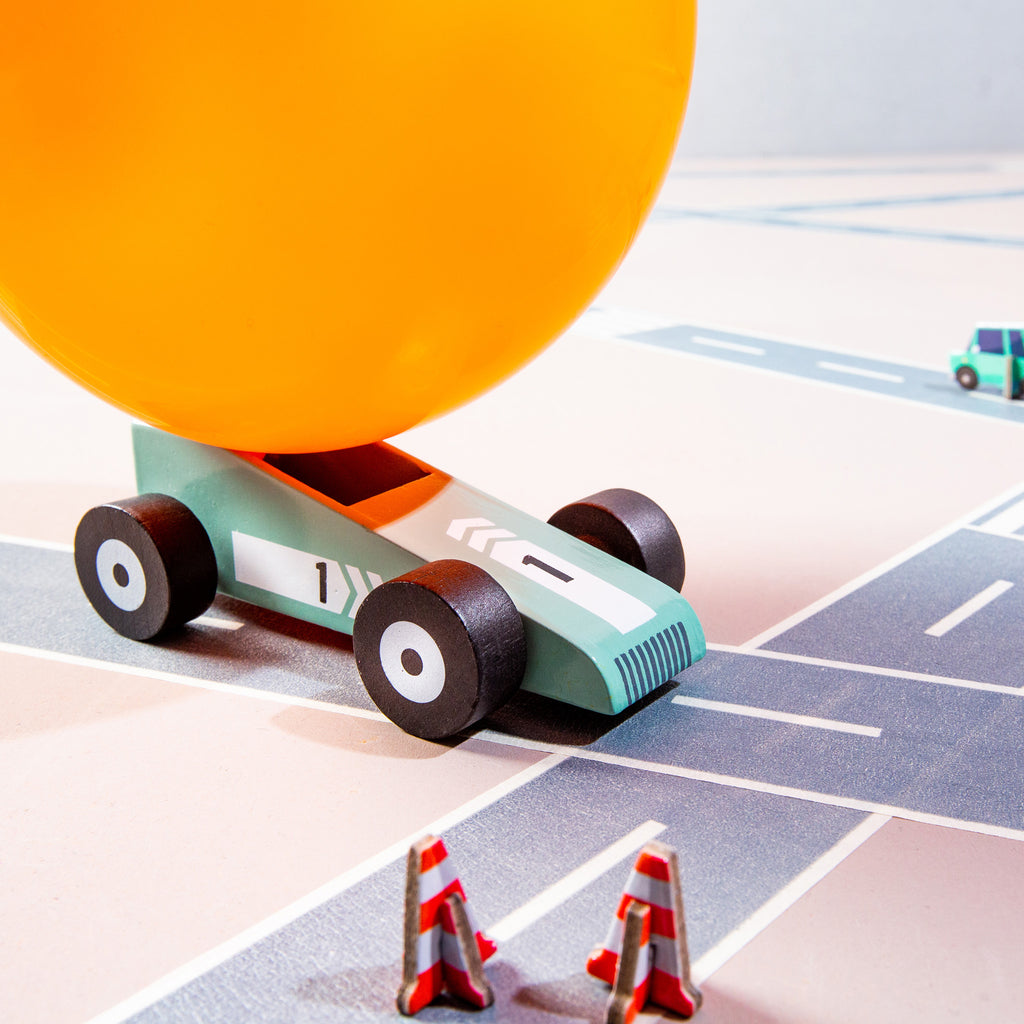 Doneky Products Spielzeugauto "Balloon Racer Mintstar" | umweltfreundlicher Spielspaß