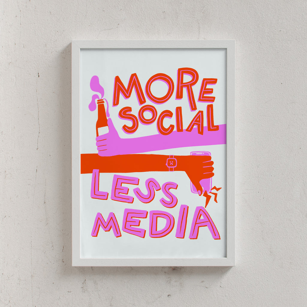 Edition SCHEE More Social Less Media (Din A3) weiß