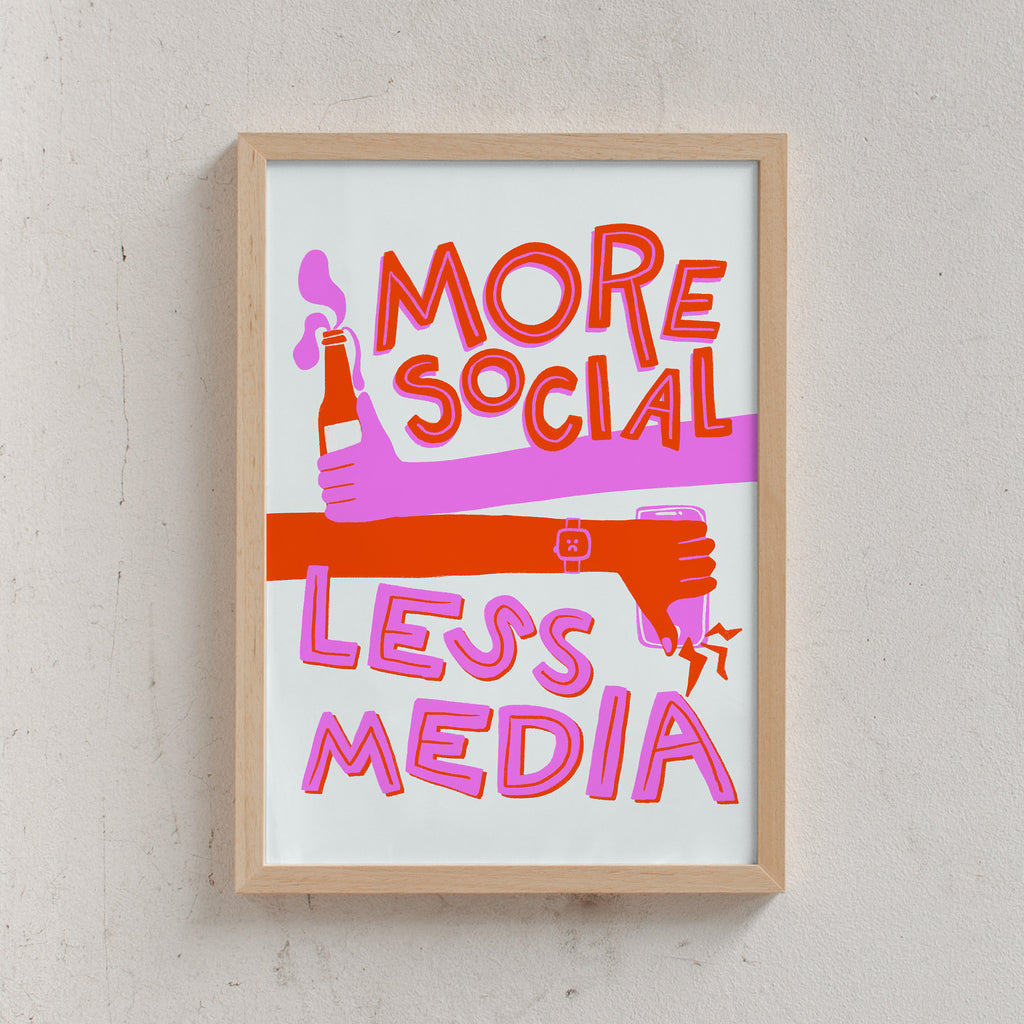 Edition SCHEE More Social Less Media (Din A3) natur