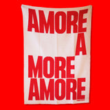 navucko Decke “Amore” Weiß/Rot 140 x 200 cm | 100% Baumwolle | navucko
