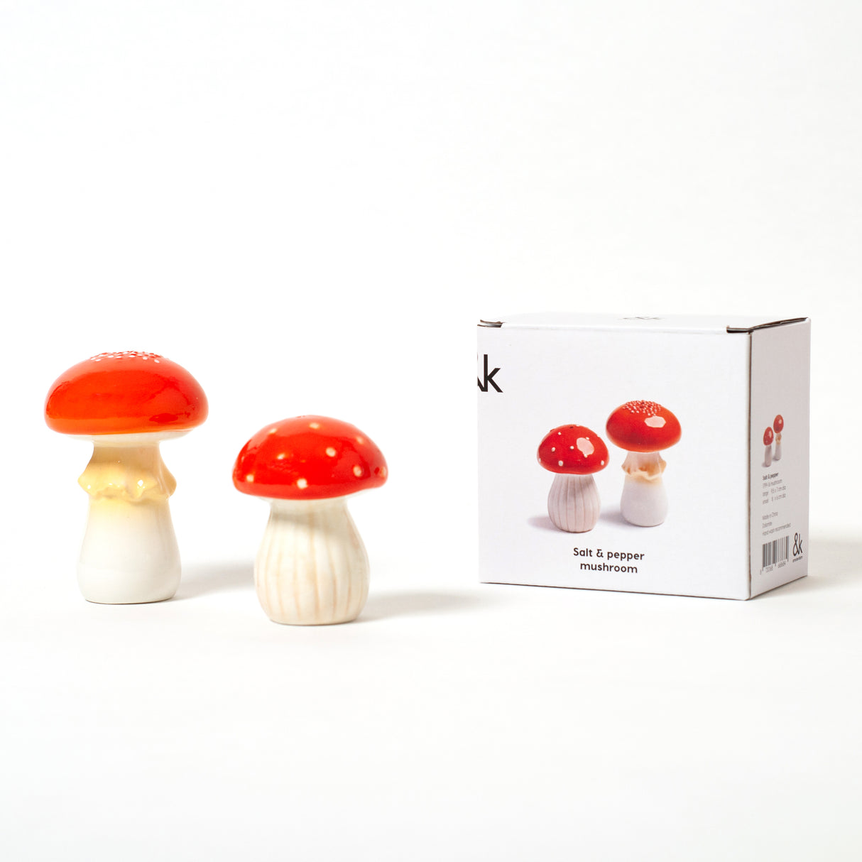 &Klevering Salz- und Pfefferstreuer "Mushroom" von &Klevering | hochwertiges Keramikdesign in Pilz-Form