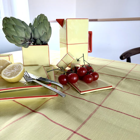 Table Machine Tischdecke “Tile” 200 x 150 cm Yellow & Orange | Statement Design | Table Machine