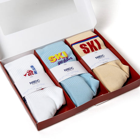 Socken “Aprés Ski Club, Ski ya later, Ski” | 3er-Set Winter Vibes | NO BAD DAYS CLUB