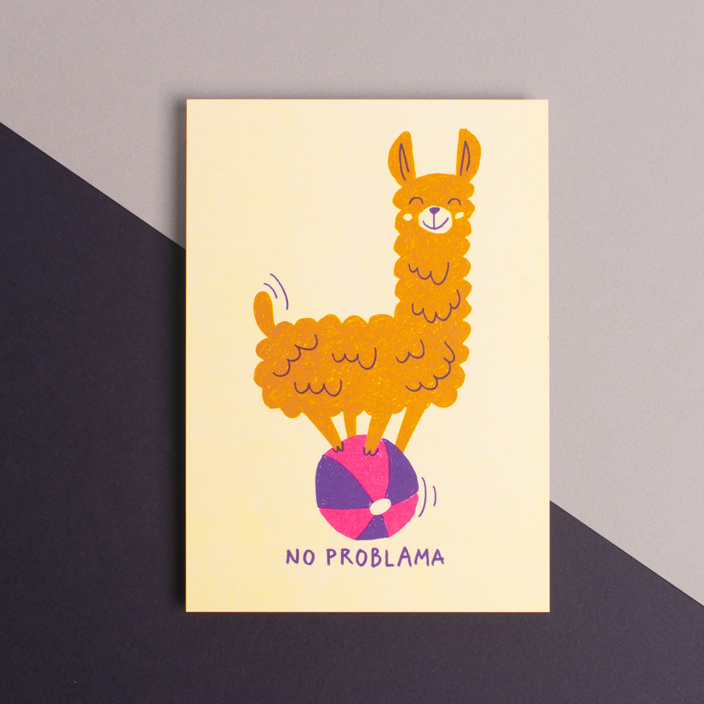 Edition SCHEE Postkarte Edition SCHEE "No Problama" | Bunte DIN A6 Karte