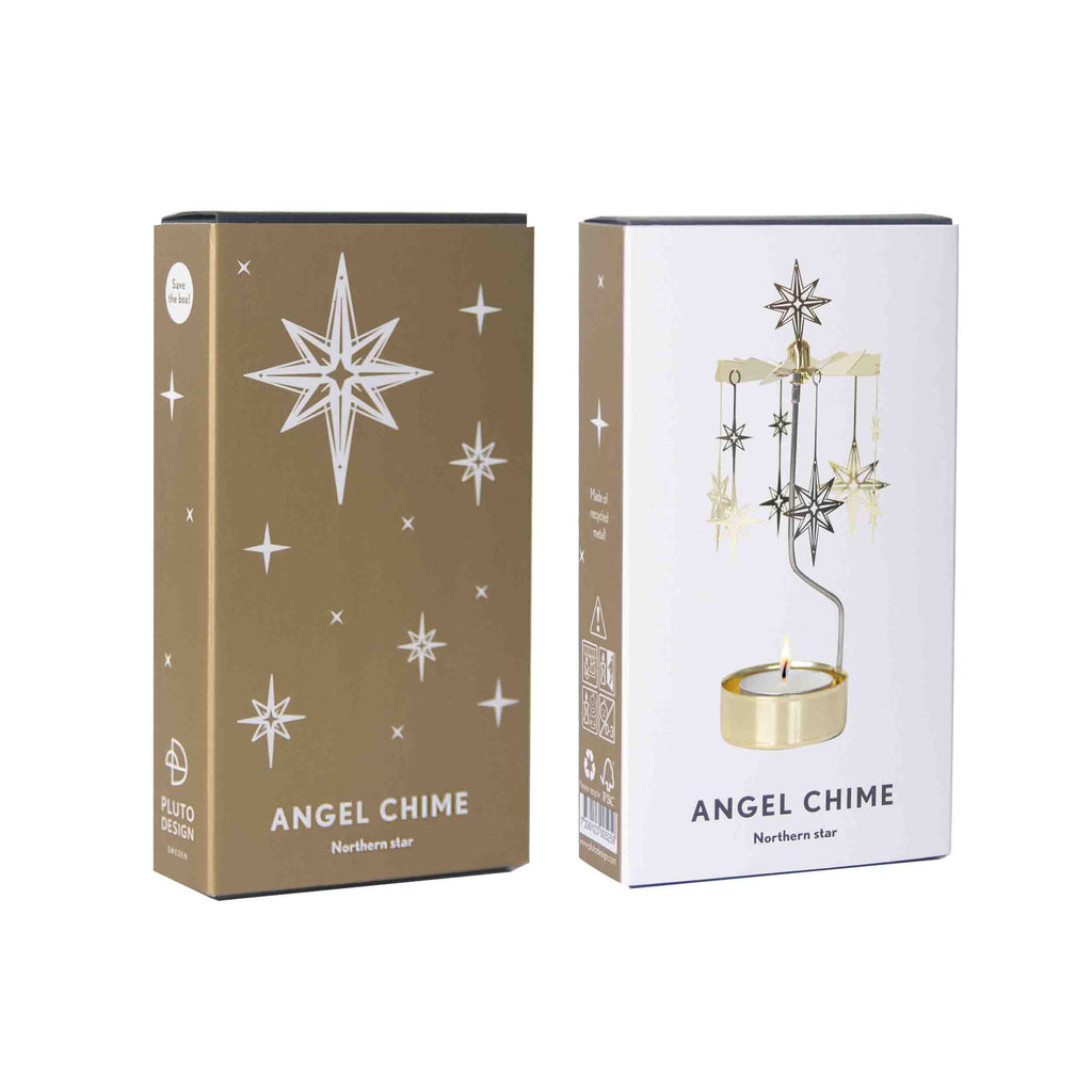 Pluto Design Engelspiel “Northern Star” | Himmlisches Leuchten in Gold | Pluto Design