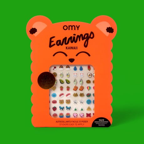 OMY Ohrring-Sticker OMY „Kawaii“ | 104 selbstklebende Ohrringe, für Kids