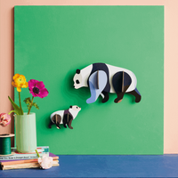 studio ROOF Wanddeko studio ROOF “Panda Family” | 3D Tierdeko aus Karton