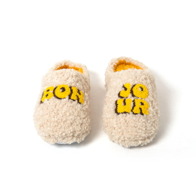 WD Lifestyle Hausschuhe “Bon Jour” | Bonjour Gemütlichkeit | WD Lifestyle