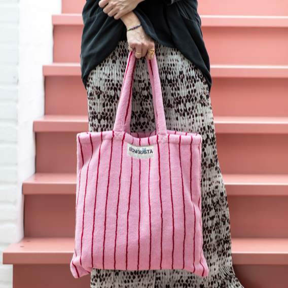 BONGUSTA Tasche "Naram Totebag Baby Pink & Ski Patrol red" | BONGUSTA