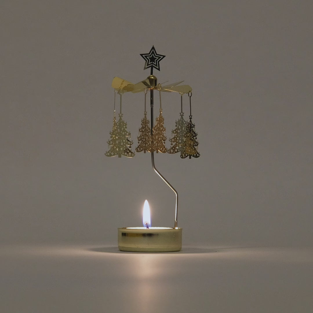 Angel Chimes “Christmas Tree” | Christmas Glow in Gold | Pluto Design