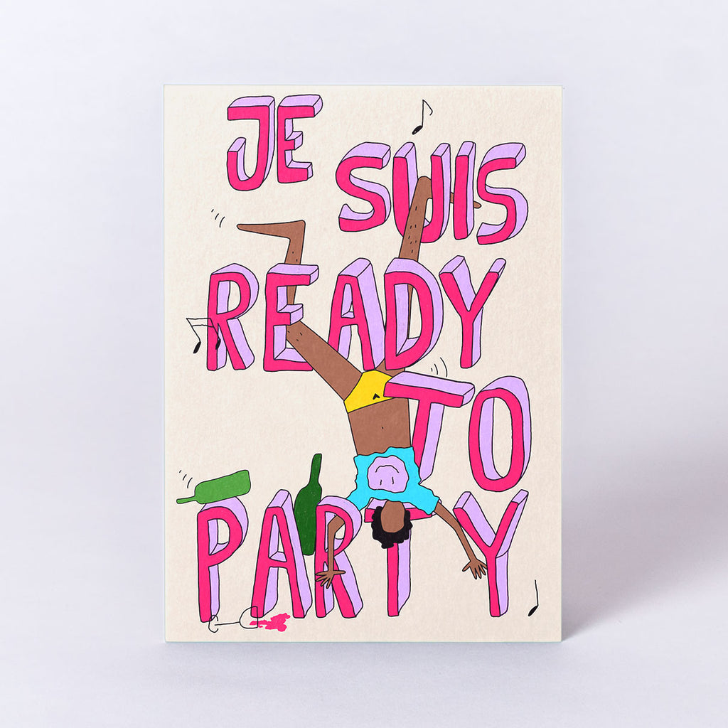 Edition SCHEE Postkarte "Je suis ready to party"